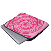 Rosa Swirl-Notebookhülle Laptopschutzhülle (Vorne Knopf)