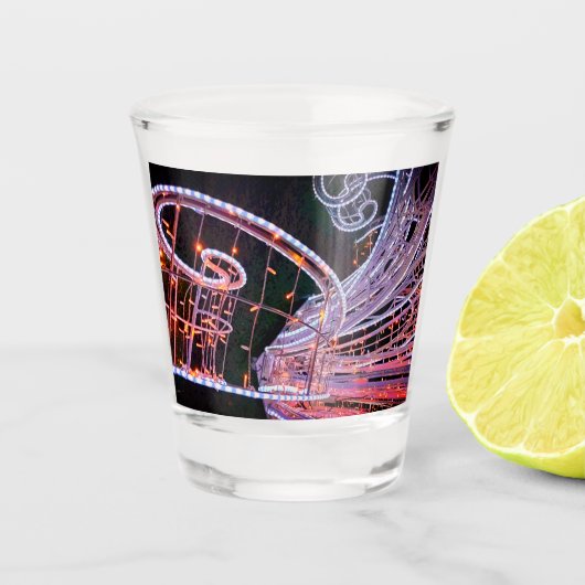 Rosa Swirl Schnapsglas (Vorderseite)