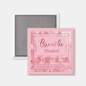 Rosa Swirl und Goldschmiedearbeiten beruhigend ins Magnet (Vorderseite/Rückseite)