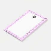 Rosa Symbol Mitzvah Hinweis Post-it Klebezettel (angewinkelt)