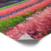 Rosa Symphonie auf der Wiese Poster (Ecke)