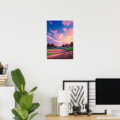 Rosa Symphonie auf der Wiese Poster (Heimbüro)