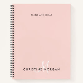 Rosa-Syndrom-Monogramm Notizblock