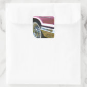 Rosa T-Bird Thunderbird Quadratischer Aufkleber (Tasche)