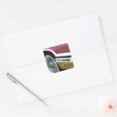 Rosa T-Bird Thunderbird Quadratischer Aufkleber (Umschlag)