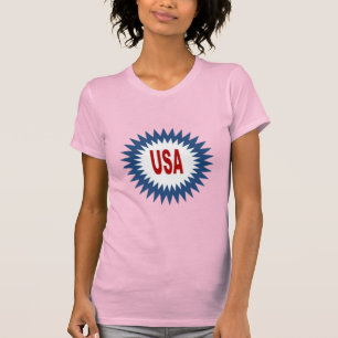 Rosa T-Shirt Frau Sonne USA
