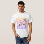 Rosa T-Shirt mit Rose (Vorne ganz)