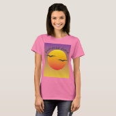 Rosa T-Shirt mit Sommerdesign  (Vorne ganz)