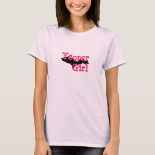 Rosa T-Shirt "Yooper Mädchen-" obere