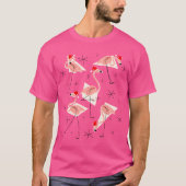 Rosa T - Shirtmänner Flamingo-Sankt T-Shirt (Vorderseite)