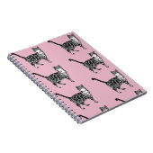 Rosa Tabby Katze niedlich gestreifte Tabbies Noteb Notizblock (Rechte Seite)