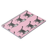 Rosa Tabby Katze niedlich gestreifte Tabbies Noteb Notizblock (Linke Seite)