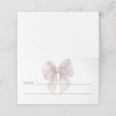 Rosa Tabelle Platzkarte (Außenseite Aufgefaltet)