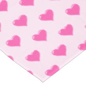 Rosa Tablette mit Herz Tischdecke (Schrägansicht)