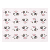 Rosa Tablette mit Niedlichem Kuhmuster Tischdecke (Vorderseite (Horizontal))