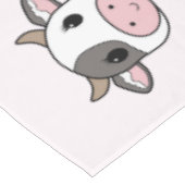 Rosa Tablette mit Niedlichem Kuhmuster Tischdecke (Schrägansicht)