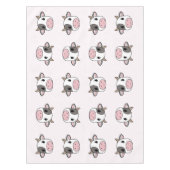 Rosa Tablette mit Niedlichem Kuhmuster Tischdecke (Vorderseite)