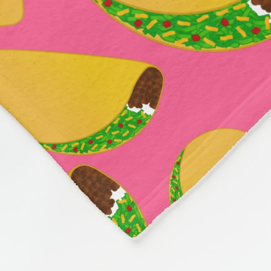 Rosa Tacos Fleecedecke (Ecke)