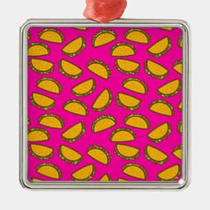 Rosa Tacos Ornament Aus Metall