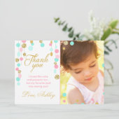 Rosa tadelloser GoldGlitzer-Geburtstag danken Dankeskarte (Stehend Vorderseite)