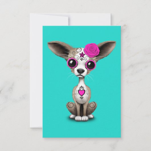 Rosa Tag der Toten Chihuahua (Vorderseite)