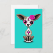 Rosa Tag der Toten Chihuahua (Vorne/Hinten)