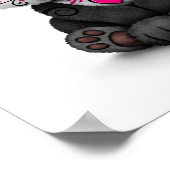 Rosa Tag des toten Zuckerrübenpanda auf Weiß Poster (Ecke)