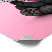 Rosa Tag des toten Zuckers Skull Panda Poster (Ecke)