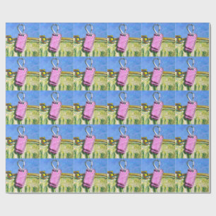 Rosa Tag Landschaft Moderne Abstrakte Expressionis Geschenkpapier