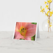 Rosa Taglilie Karte (Gelbe Blume)