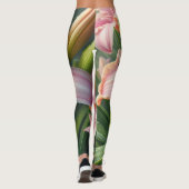 Rosa Taglilie Leggings (Rückseite)