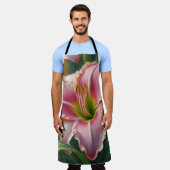 Rosa Taglilie Schürze (Getragen)