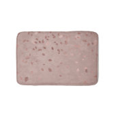 Rosa Tan Brown Shiny Gold Elegante Random-Blätter Badematte (Vorderseite)