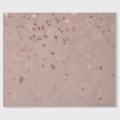 Rosa Tan Brown Shiny Gold Elegante Random-Blätter Geschenkpapier (Flach)