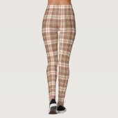 Rosa, Tan, Creme Karierte Leggings (Rückseite)