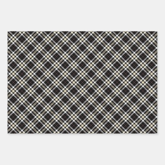 Rosa, Tan und Schwarz Kariert Geschenkpapier Set (Vorderseite)
