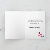 Rosa Tante Geburtstags-Blume Karte (Innenseite)