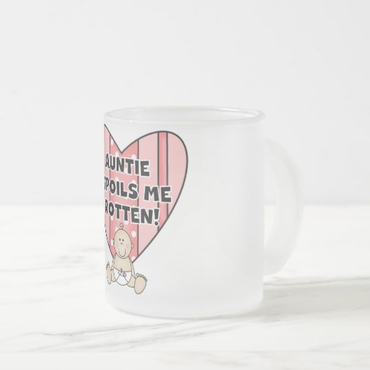 Rosa Tante Spoils Me Tshirts und Geschenke Mattglastasse (VorderseiteRechts)