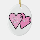 Rosa Tanz-Herz-einseitige Verzierung Keramik Ornament (Rechts)