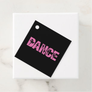 Rosa Tanz mit Ballerina Cutouts Geschenkanhänger