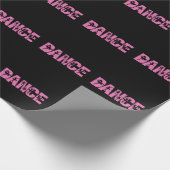 Rosa Tanz mit Ballerina Cutouts Geschenkpapier (Ecke)