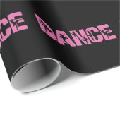 Rosa Tanz mit Ballerina Cutouts Geschenkpapier (Rolleneckpunkt)