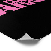 Rosa Tanz mit Ballerina Cutouts Poster (Ecke)