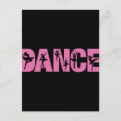 Rosa Tanz mit Ballerina Cutouts Postkarte (Vorderseite)