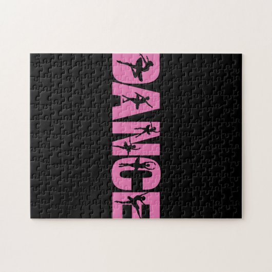 Rosa Tanz mit Ballerina Cutouts Puzzle (Horizontal)