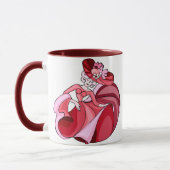 Rosa tanzende Dame Tasse (Links)