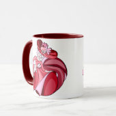 Rosa tanzende Dame Tasse (Vorderseite Links)
