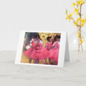 Rosa Tänzer, Edgar Degas Karte (Gelbe Blume)