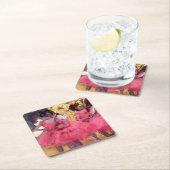 Rosa Tänzer, Edgar Degas Rechteckiger Pappuntersetzer (Vor Ort)