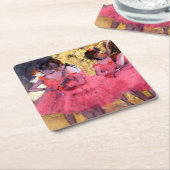Rosa Tänzer, Edgar Degas Rechteckiger Pappuntersetzer (angewinkelt)